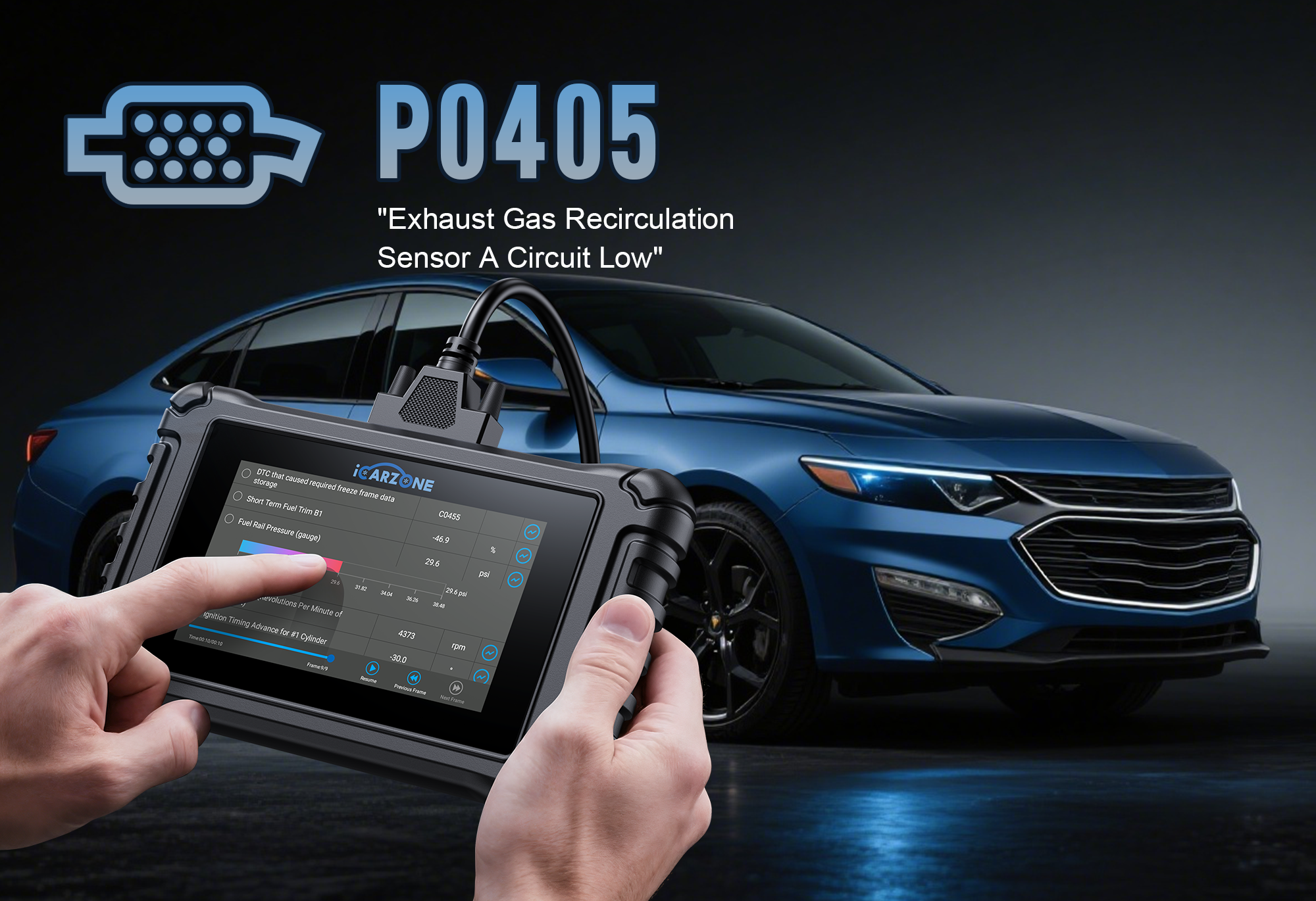 P0405 Code: EGR Sensor A Circuit Low – Causes, Symptoms & Fixes with ICARZONE UR800 Scanner