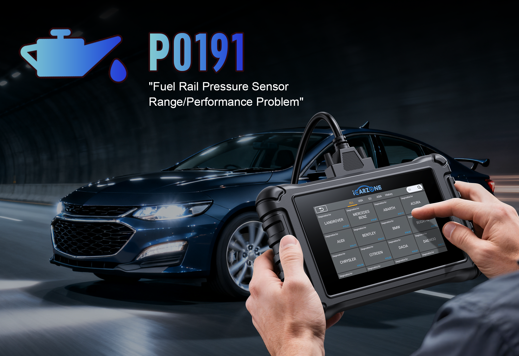P0191 Code: Fuel Pressure Sensor Circuit Malfunction | DIY FIX with ICARZONE UR800