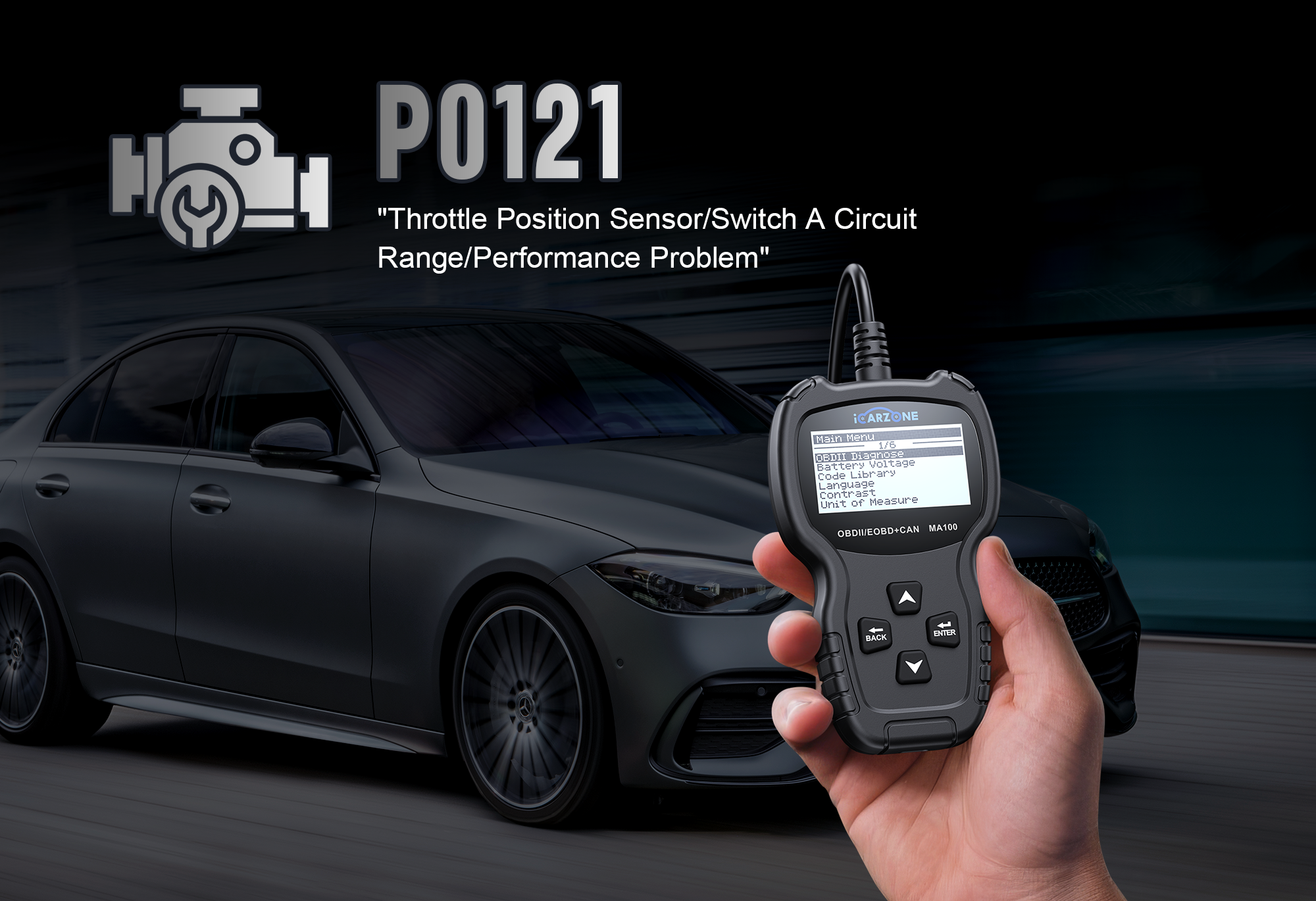 P0121 Code: Throttle Position Sensor Fault | Diagnose with ICARZONE MA100