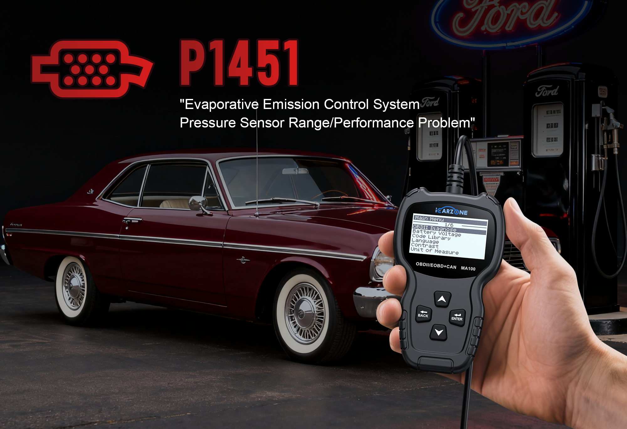 P1451 Ford F-150 Fix: Evaporative System Repair with ICARZONE MA100