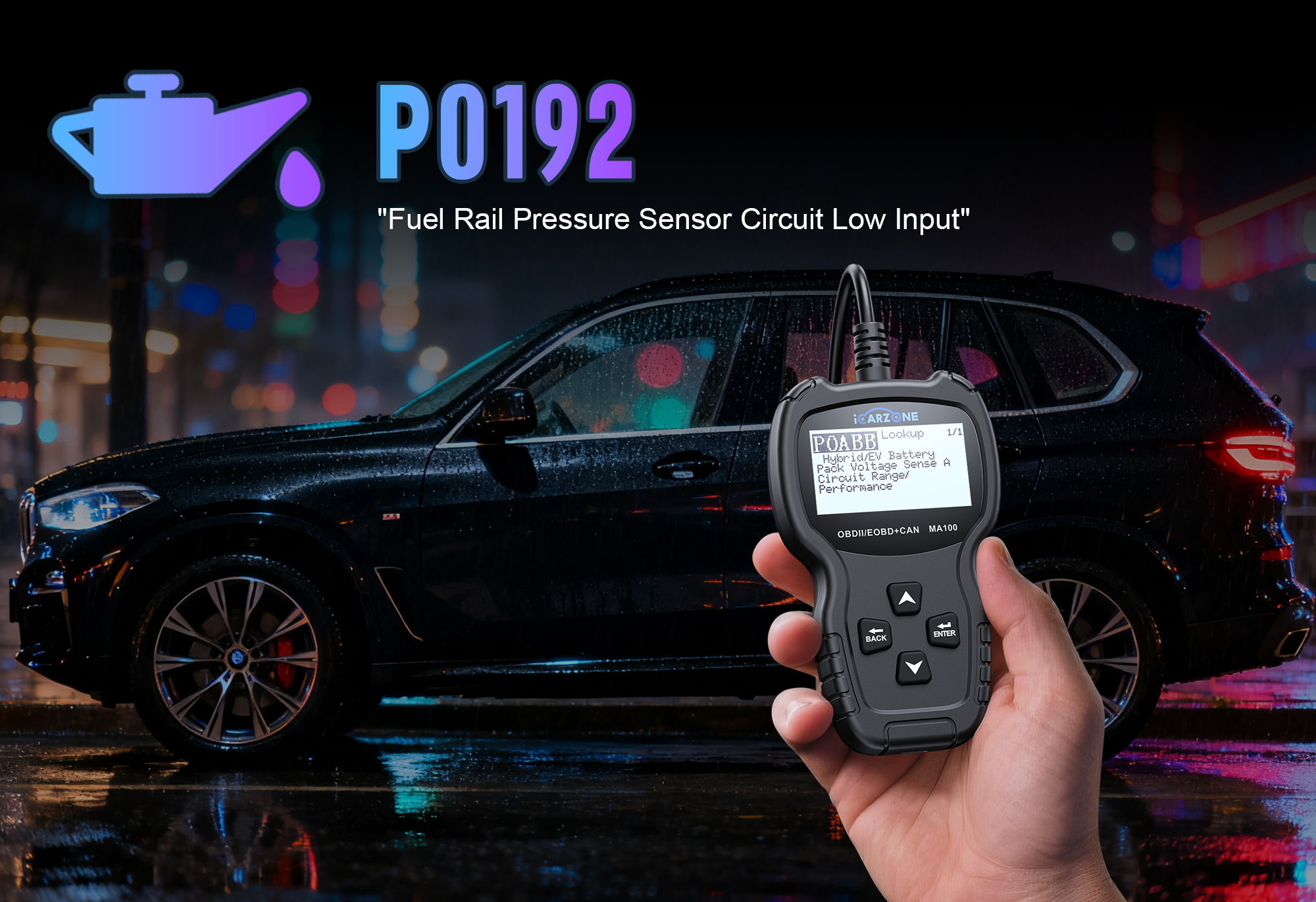 P0192 Ford F-150 Fix: Diagnose with ICARZONE MA100 Fuel Pressure Tool