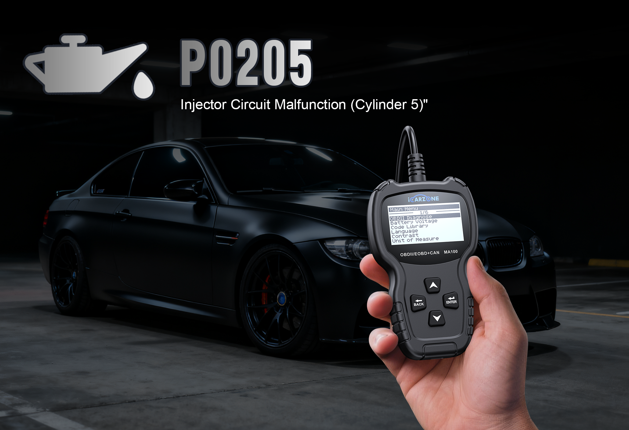 P0205 Code: Injector Circuit Malfunction Cylinder 5 in Ford F-150 EcoBoost – Causes, Symptoms & Fixes with iCarsoft MA100