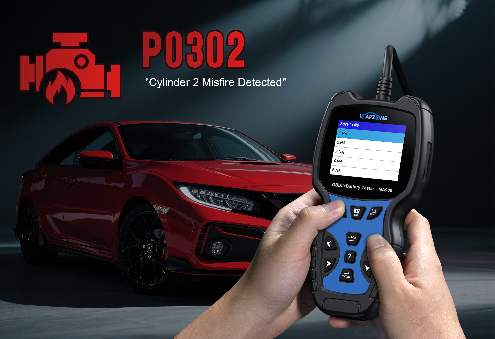 P0302 Code in Ford F-150: Fix Cylinder 2 Misfire Easily with ICARZONE MA100 (No Pro Tools)