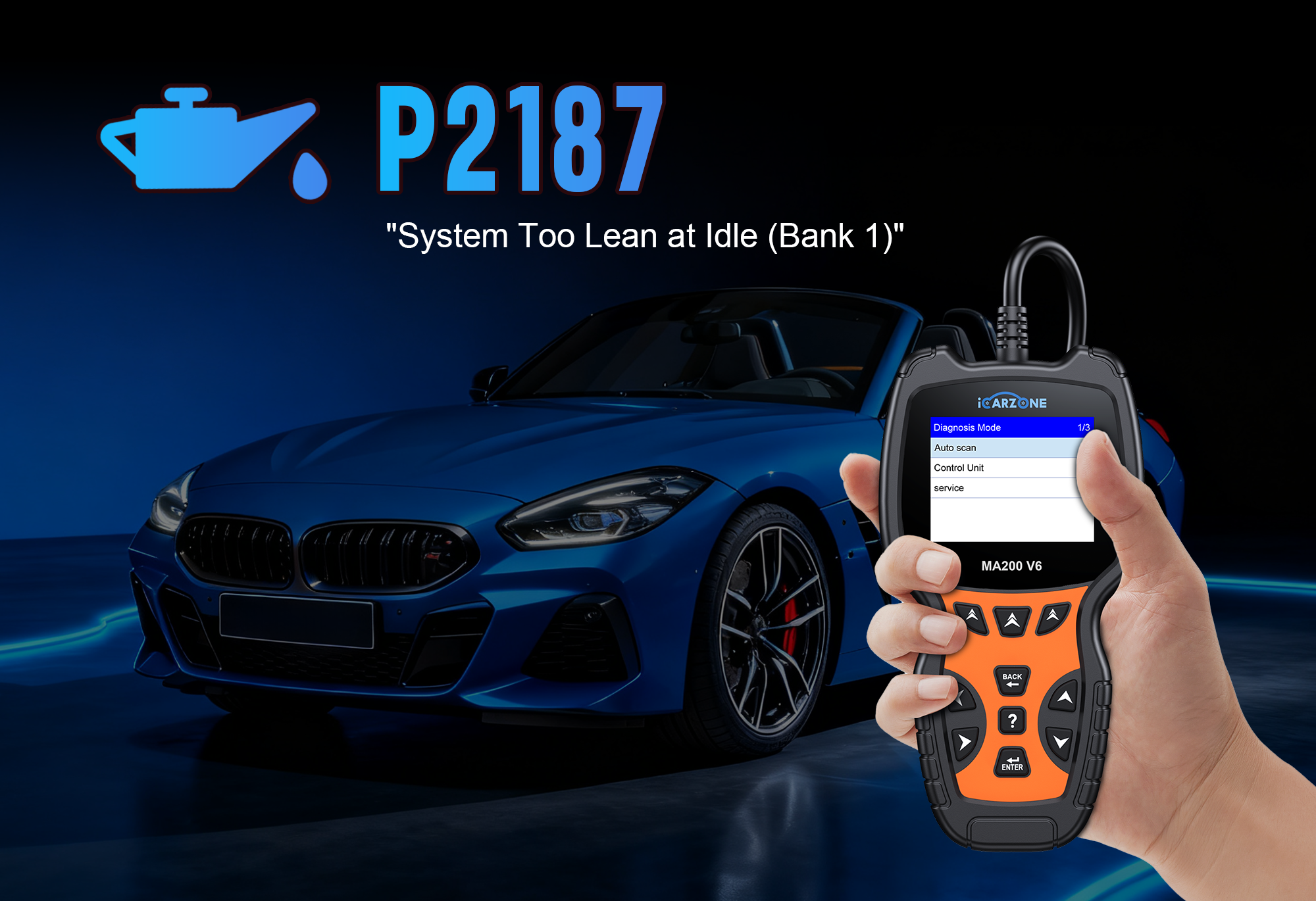 P2187 coolant temp sensor high voltage issues in VW Golf GTI: Fix with ICARZONE MA200 V6