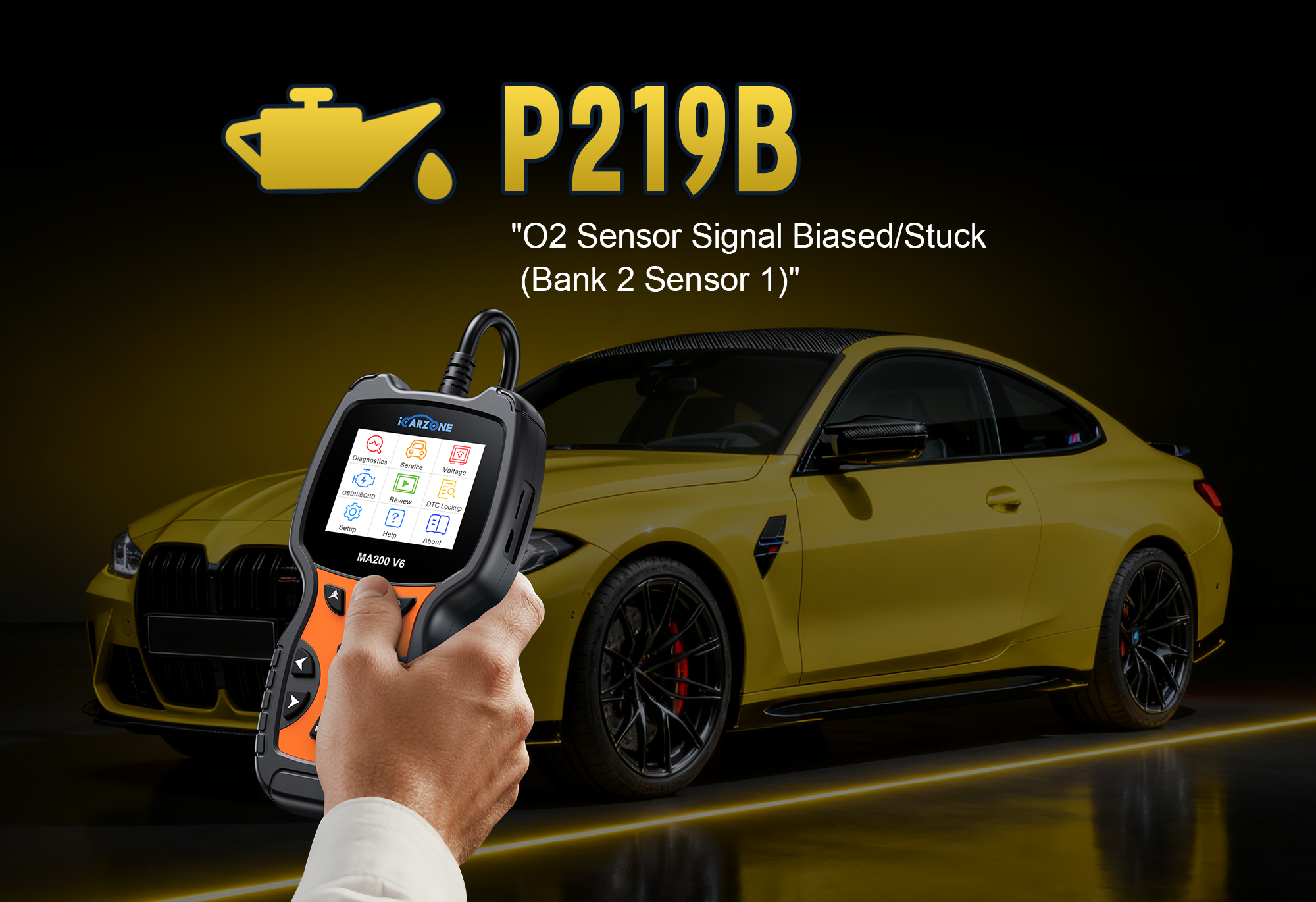 P219B Code: O2 sensor stuck rich in Honda Civic Type R | Fix with ICARZONE MA200 V6