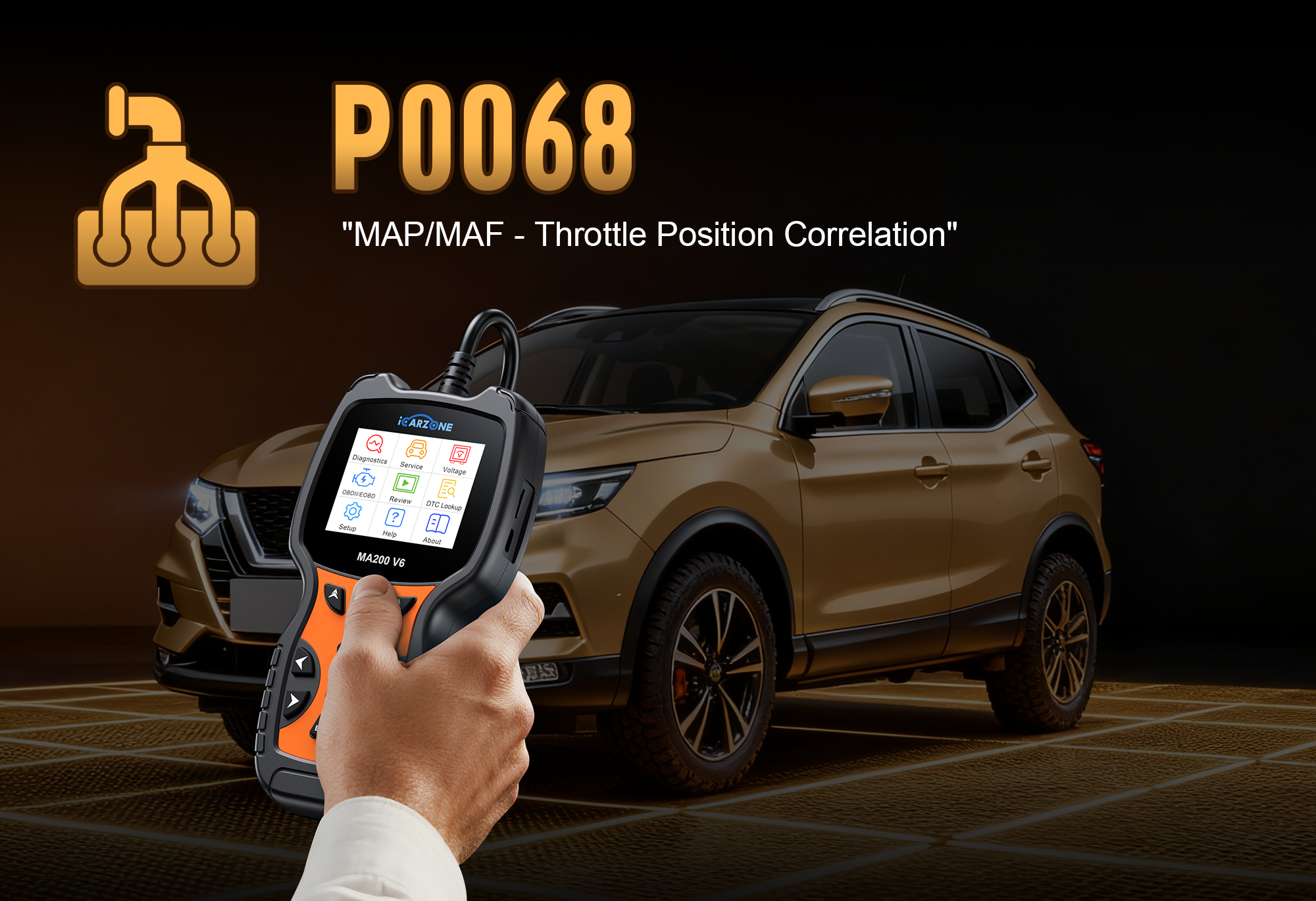 P0068 Code in Jeep Wrangler: Fix Throttle Body Flow Issues with ICARZONE MA200 V6