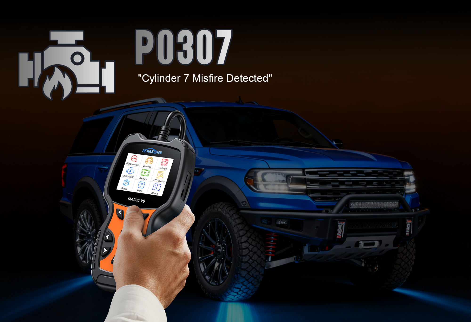 P0307 Code in Ford F-150: Fix Cylinder 7 Misfire with ICARZONE MA200 V6