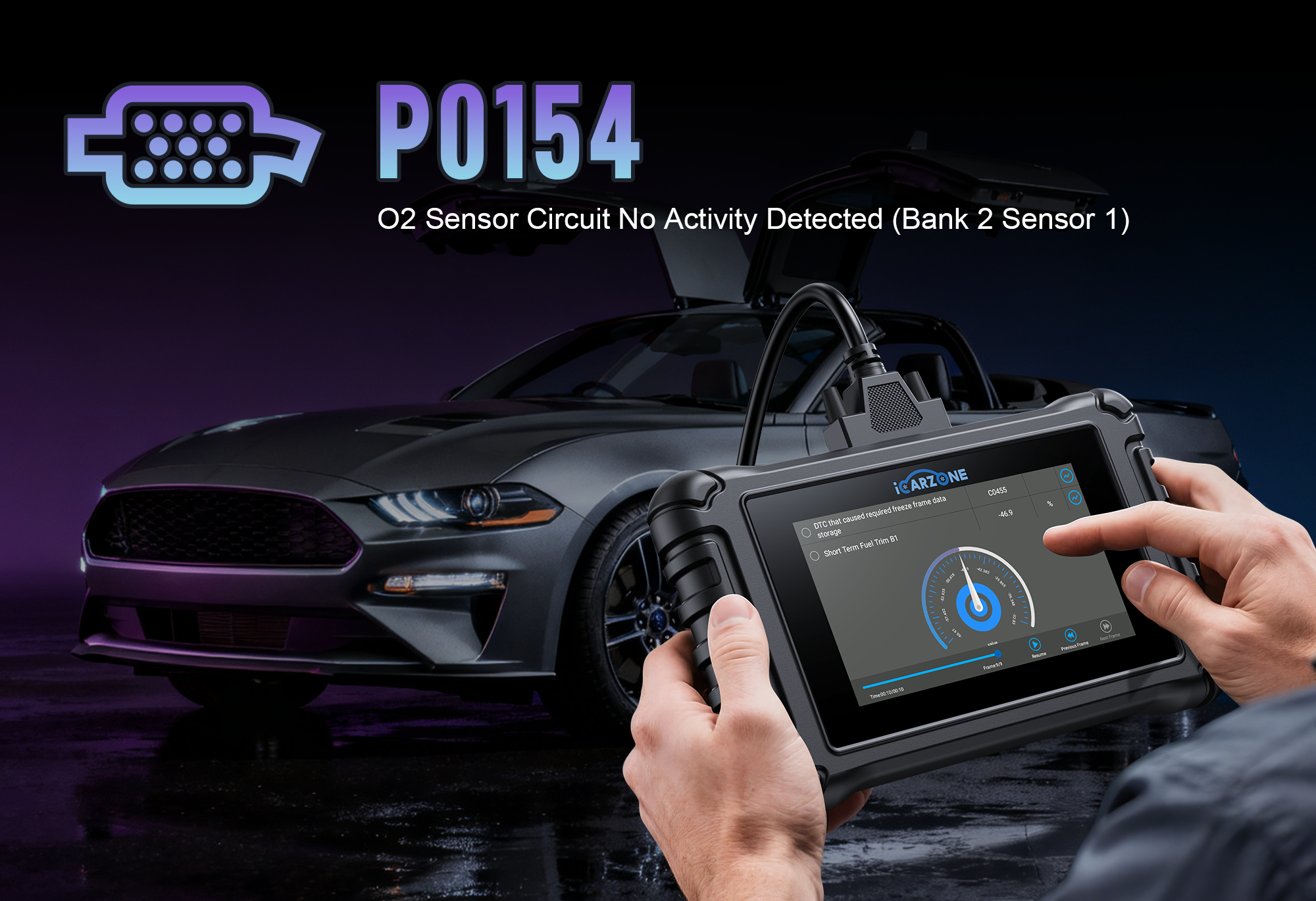 P0154 Code in Ford F-150: Fix Bank 1 Sensor 1 O2 circuit inactivity with ICARZONE UR800