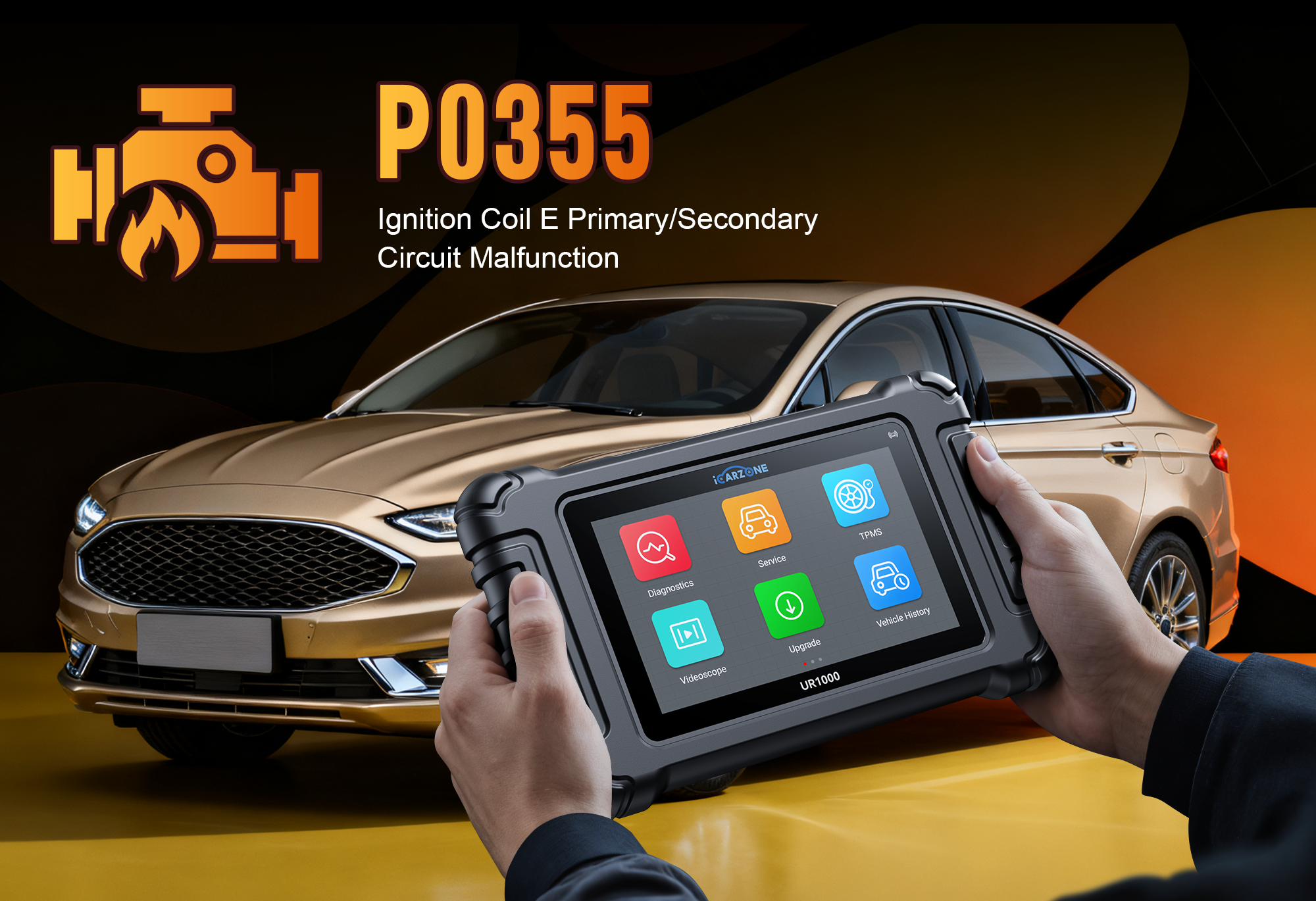 P0355 Code in Toyota Camry 2.5L: Fix Ignition Coil A  faults with ICARZONE UR800