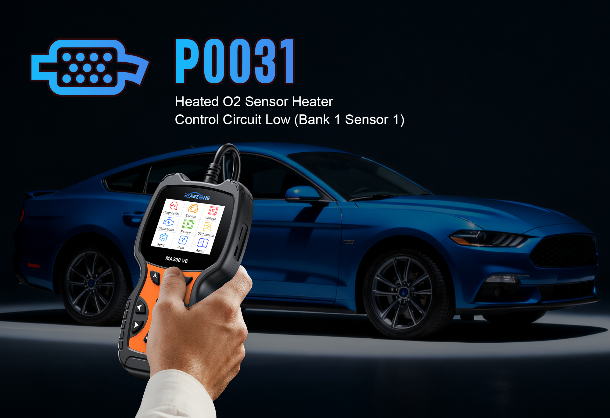 P0031 Code in Ford: Fix HO2S Heater Control Circuit Low (Bank 1 Sensor 1) faults with ICARZONE MA200 V6