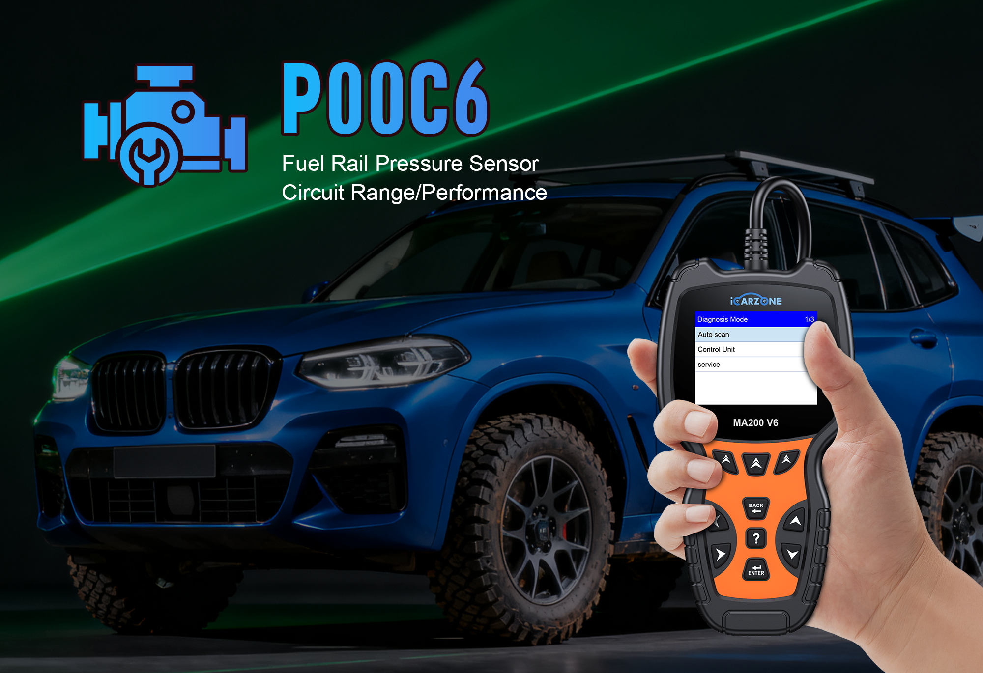 P00C6 Code Fuel Trim System High Voltage (Bank 2) faults in BMW X5 xDrive40i | ICARZONE MA200 V6