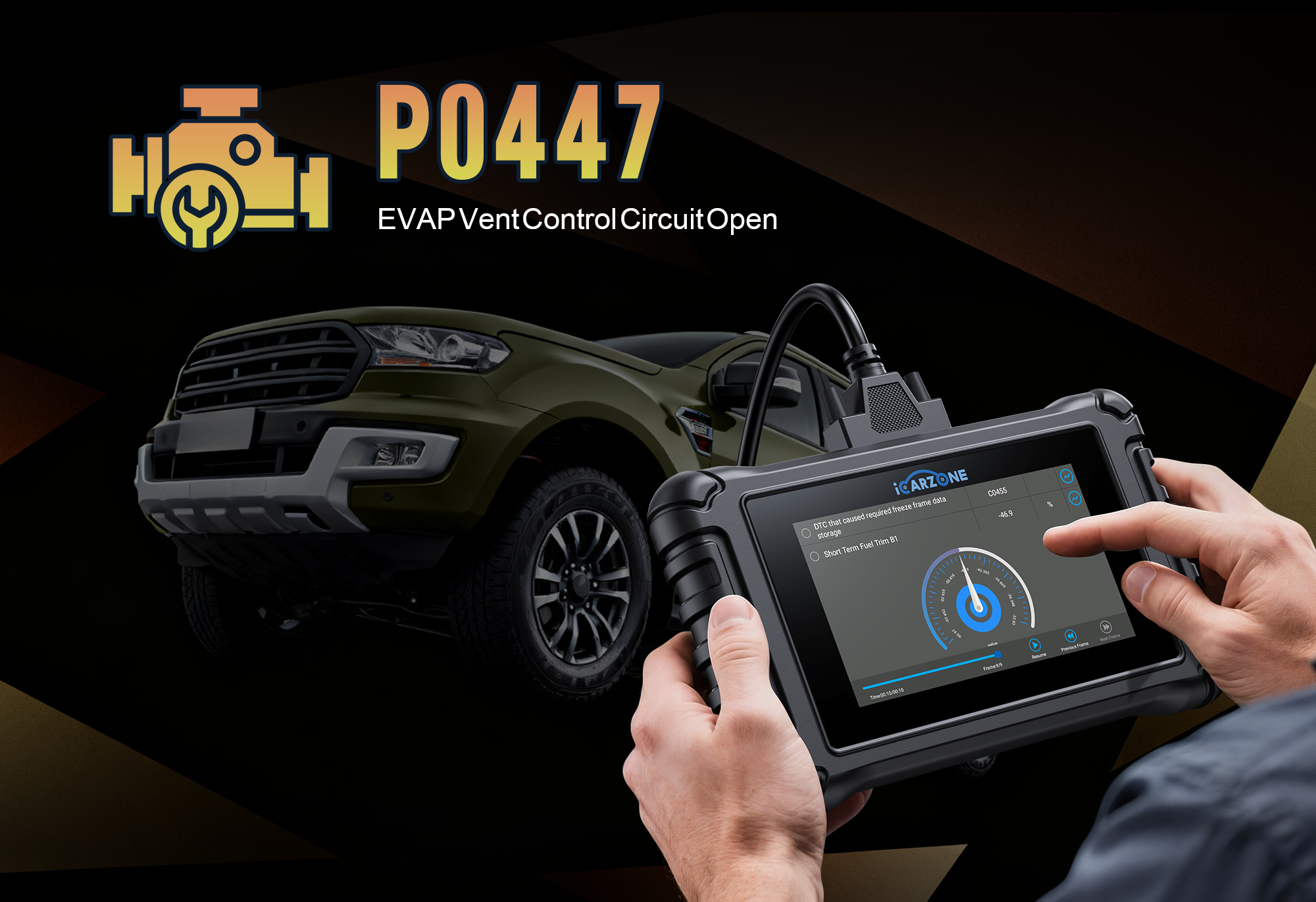 P0447 Code in BMW X3: Fix EVAP Circuit Low Input faults with ICARZONE UR800