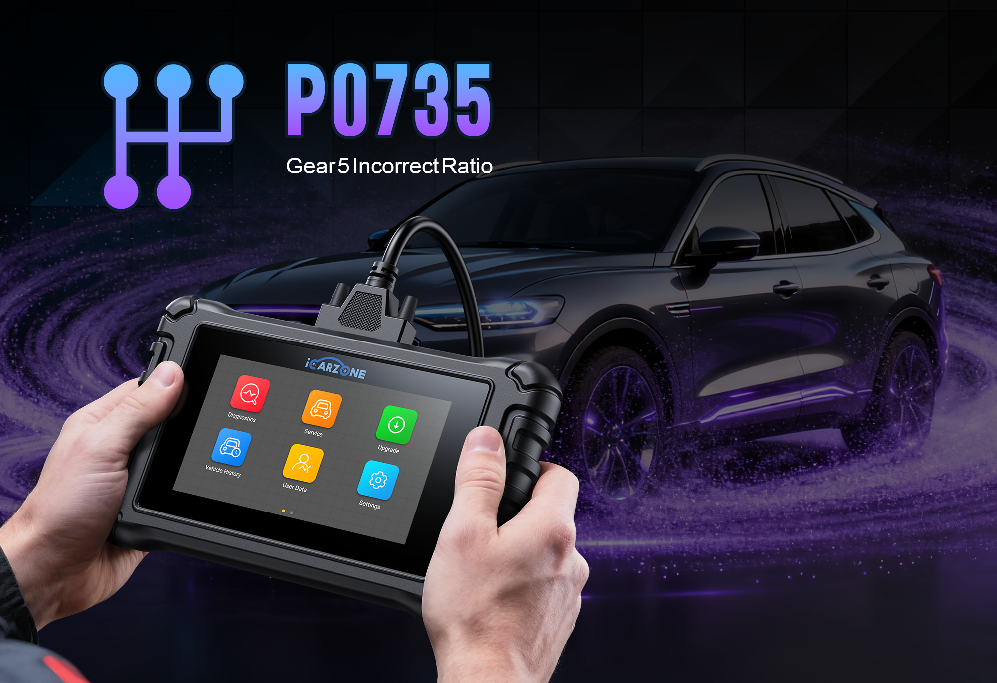 P0735 Code Gear 5 Incorrect Ratio faults in Mercedes GLC | Quick Guide with ICARZONE UR800