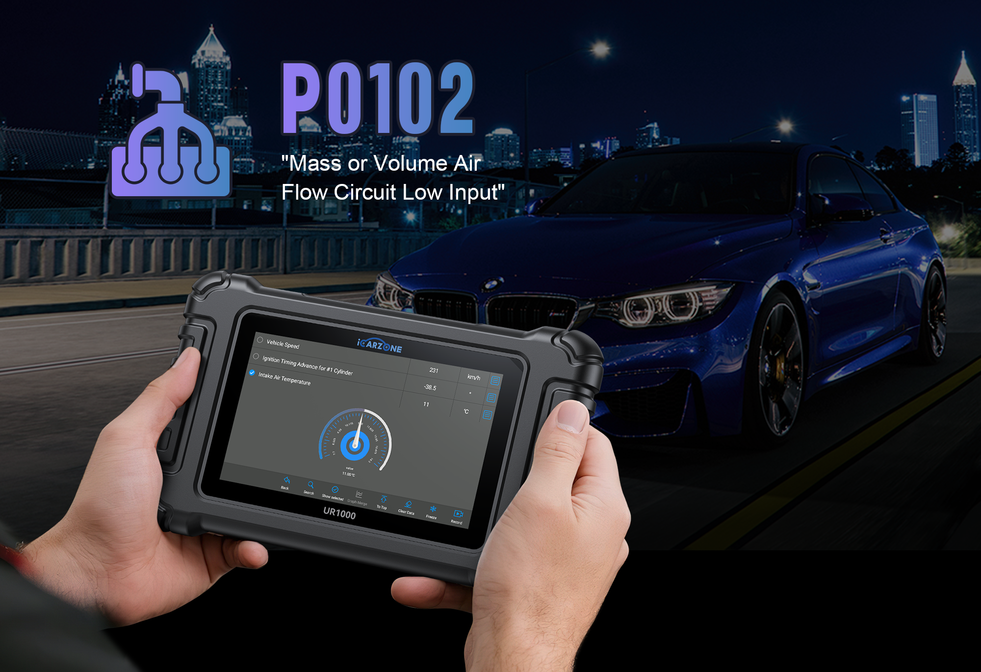 P0102 Code in Ford F-150 & VW Golf: FIX MAF Sensor Circuit with ICARZONE UR1000