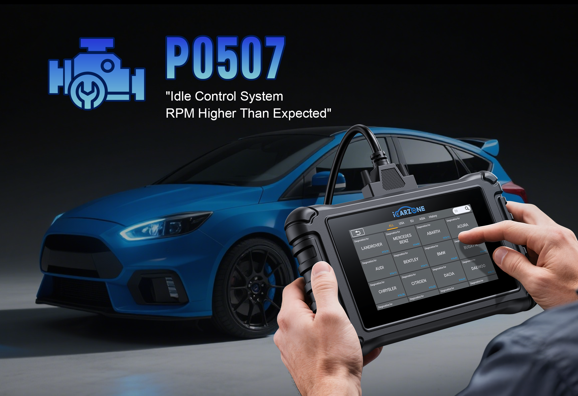 P0507: Fix High Idle in 2015-2020 VW Golf 1.4T | ICARZONE UR1000 GUIDE